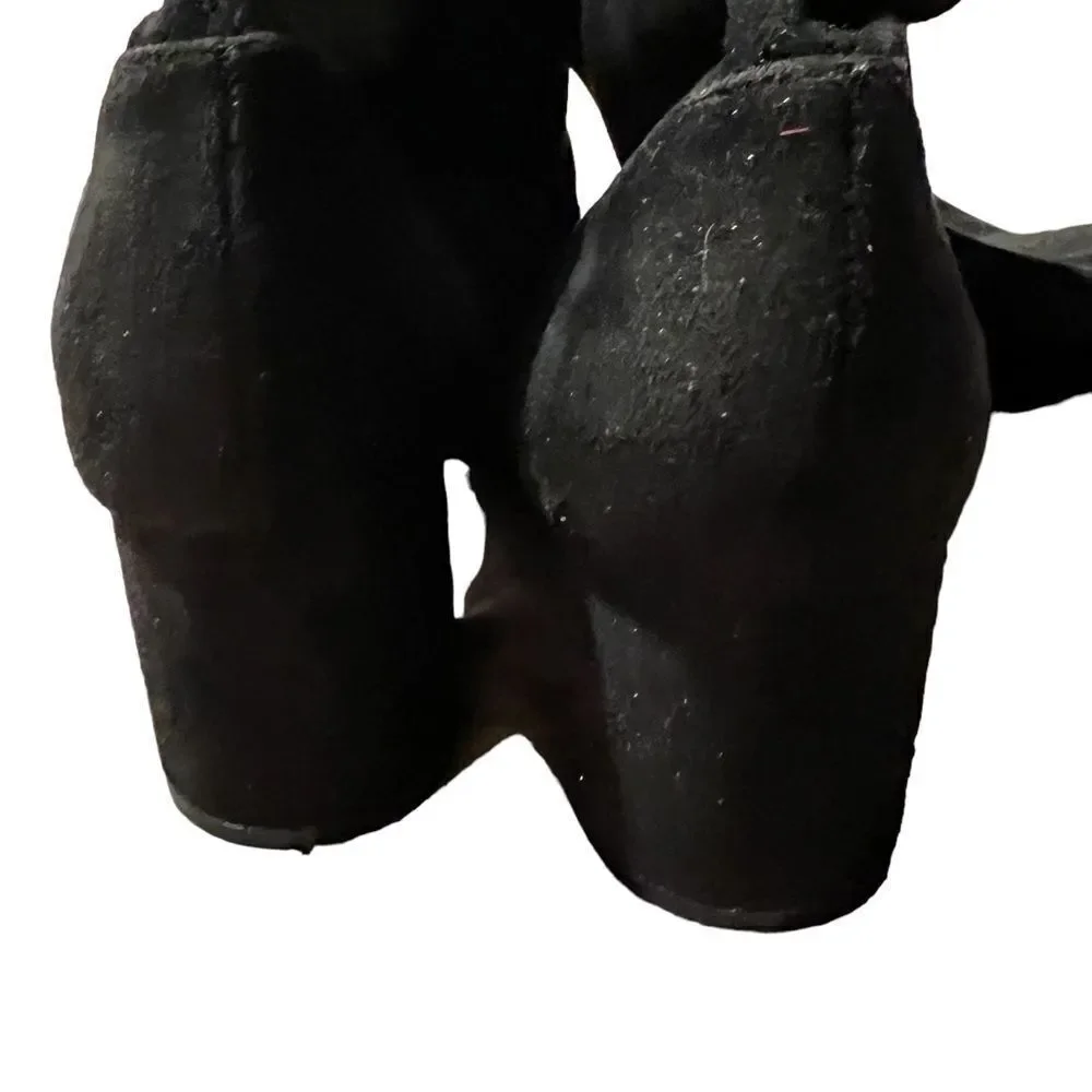 Over the knee vegan suede boots